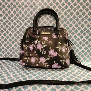 Floral Black Handbag